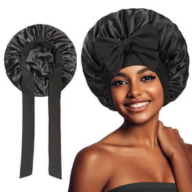 Satin Sleep Bonnet with Tie Band