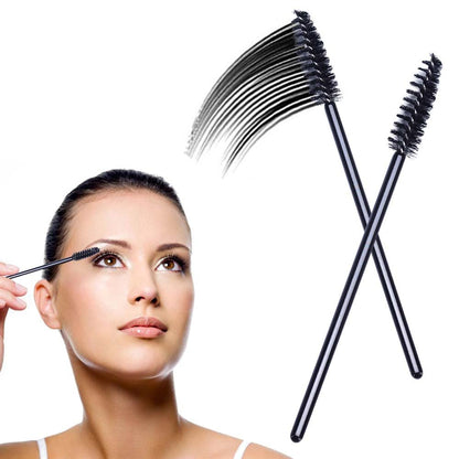 100 Disposable Eyelash Spoolies - Ideal for Mascara Application and Eyebrow Grooming