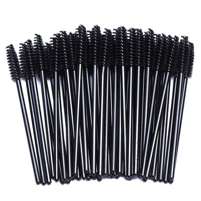 100 Disposable Eyelash Spoolies - Ideal for Mascara Application and Eyebrow Grooming