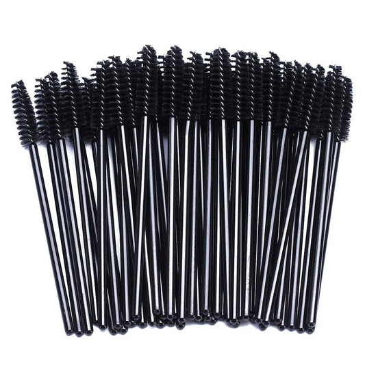 100 Disposable Eyelash Spoolies - Ideal for Mascara Application and Eyebrow Grooming
